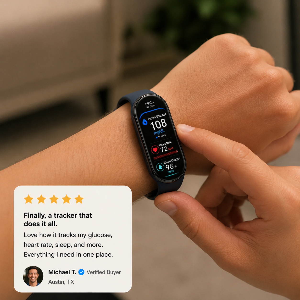🎉75% OFF Launch Offer🔥Pryxo™ M9 Non-Invasive Smart Band