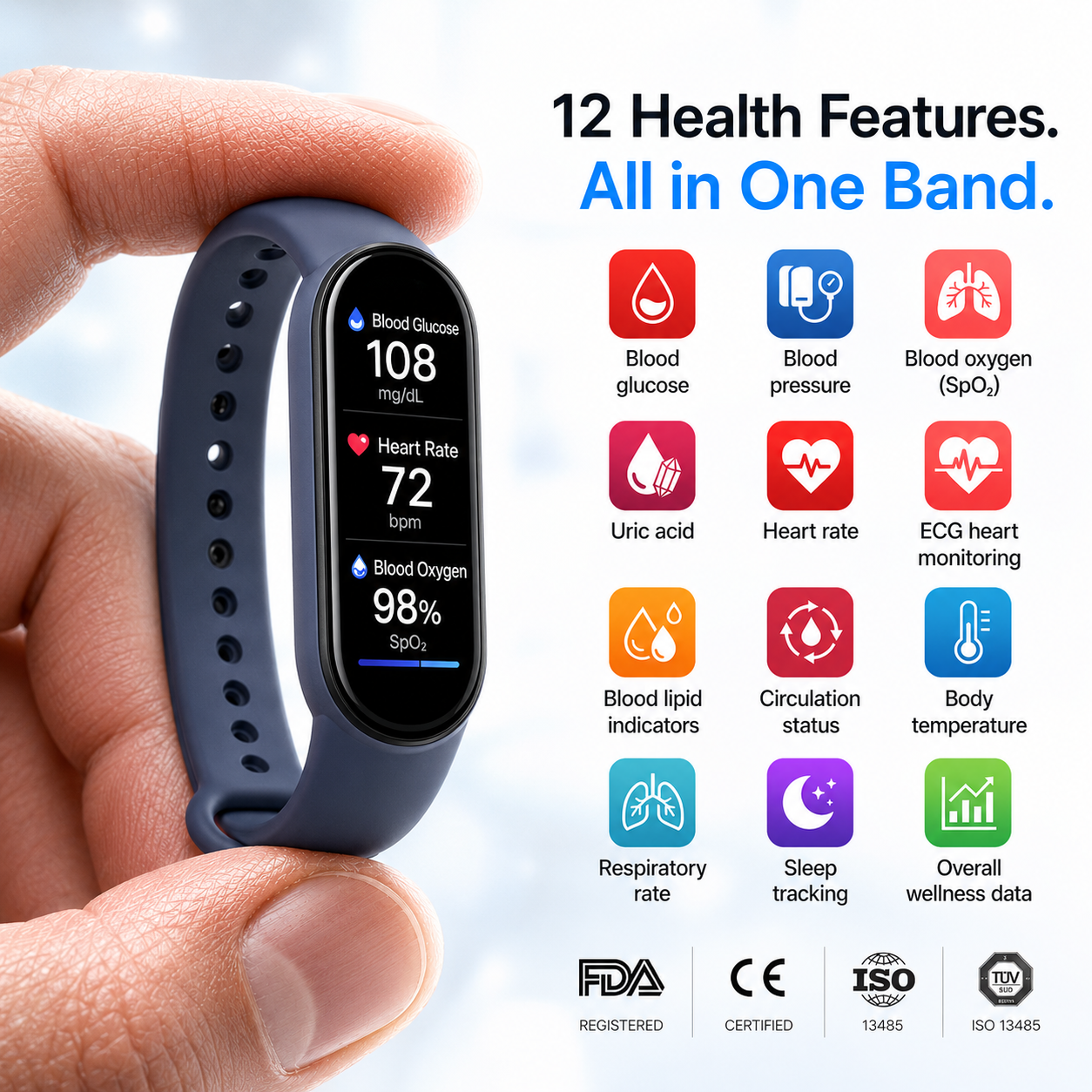 🎉75% OFF Launch Offer🔥Pryxo™ M9 Non-Invasive Smart Band